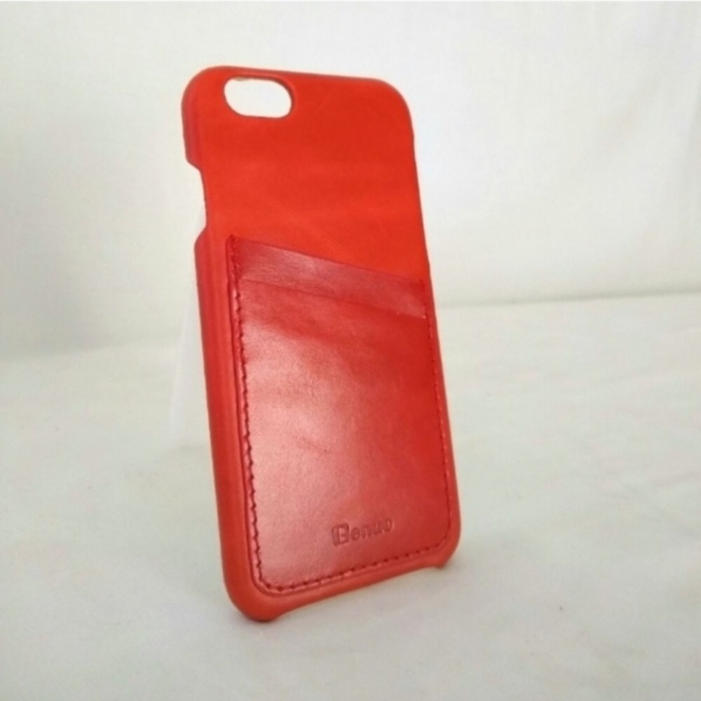 🔥 2/$10 🔥 Red leather 6/6s iPhone case with